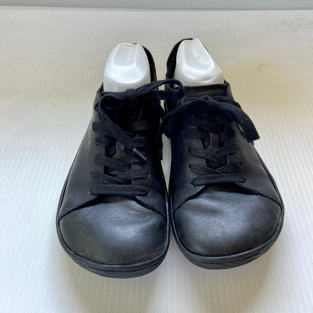 Vivo Barefoot Addis Wild Hide Black Leather Sneakers EU 40 US Mens 7 Womens 9